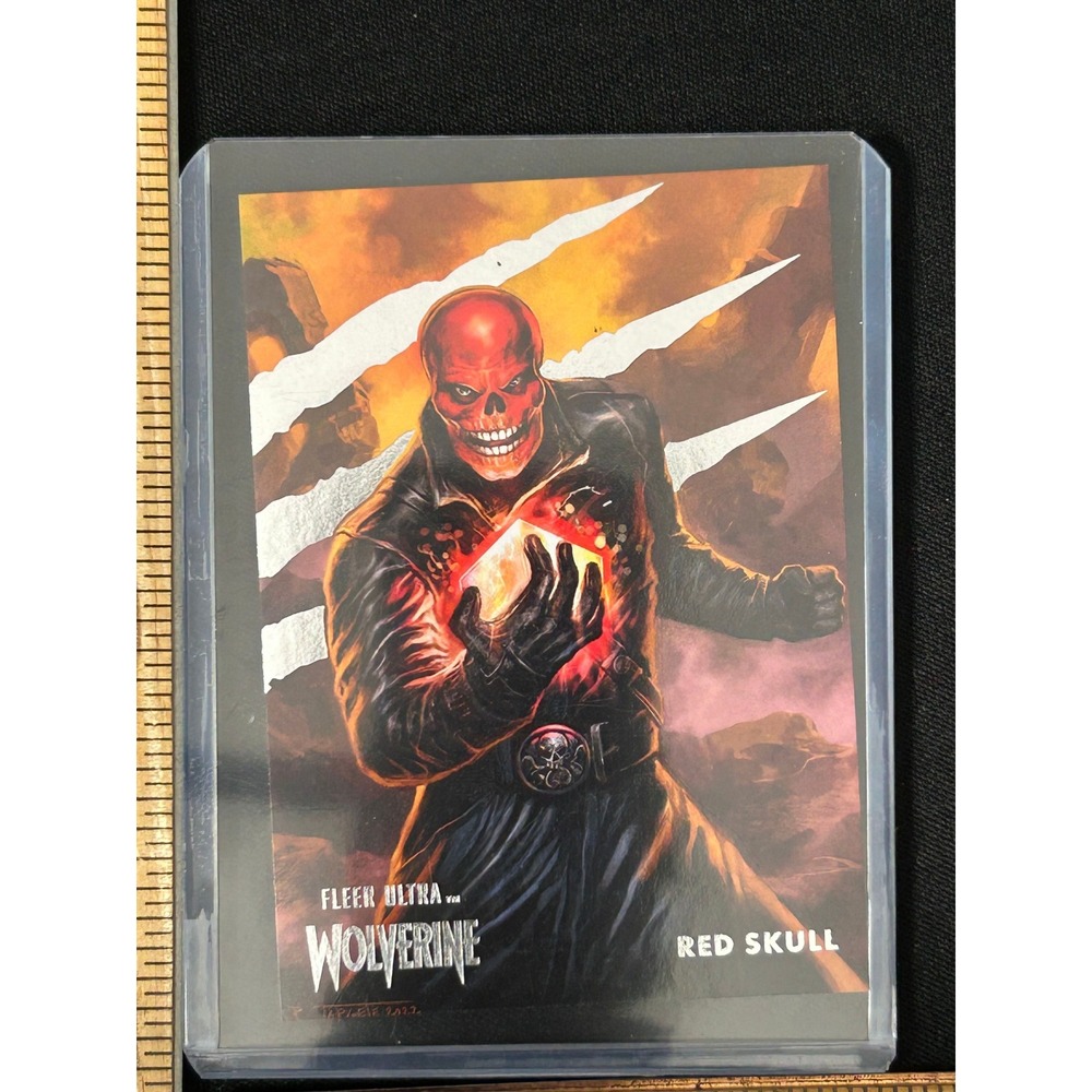 Marvel Fleer Ultra Wolverine Red Skull Trading Card 1992 Ultra Foil